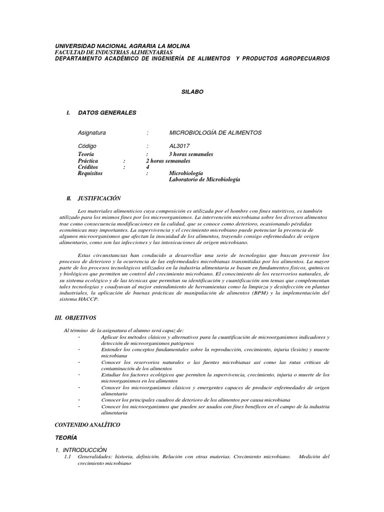 Microbiologia de Alimentos Q | PDF | Microorganismo | Alimentos