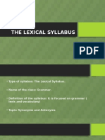 The Lexical Syllabus