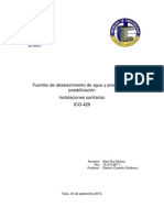 Fuentes de Abastecimiento de Agua y Procesos de Potabilización