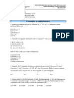 Atividades Classe Matematica Aplicada 1 2015