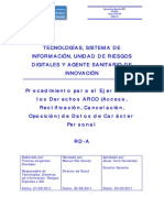 RD- B Procedimiento Para El Ejercicio de Los Derechos ARCO de Carácter Personal