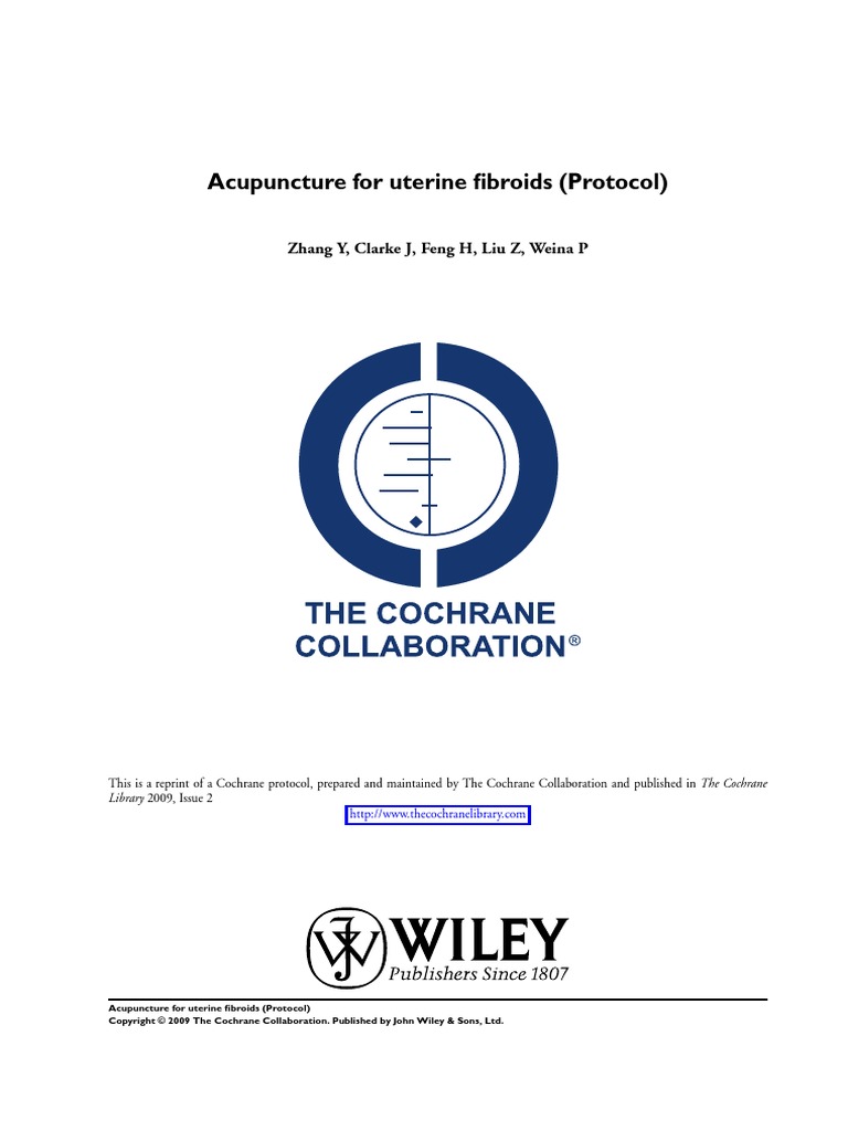 Acupuncture For Uterine Fibroids PDF Acupuncture Traditional