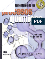 Principios Elementales de Los Procesos Quimicos, 3ra Edicion - Richard M. Felder & Ronald W. Rousseau