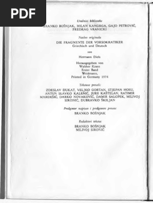 Herman Dils Predsokratovci Fragmenti 1 Pdf [ 396 x 298 Pixel ]