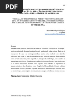 “a Queda Do Simbólico Na Vida Contemporânea Uma Interpretação Da Relação Dos Sujeitos Com Os Símbolos Da Igreja Matriz de Americana”