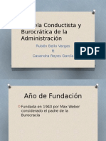Escuela Conductista y Burocrática de La Administración