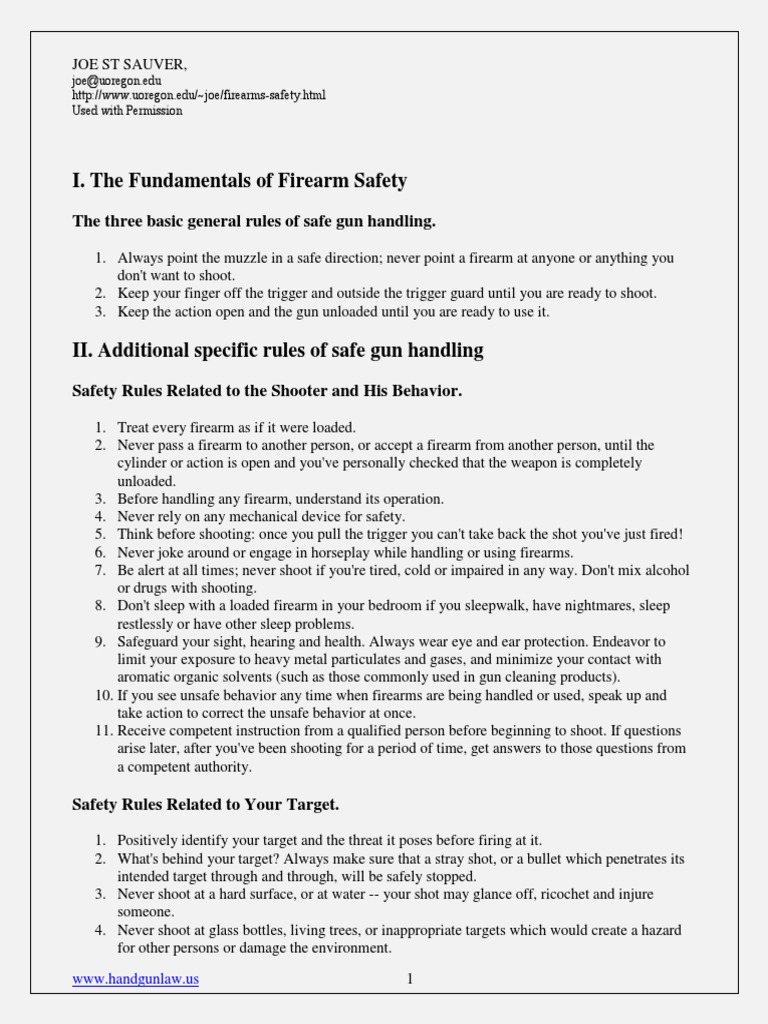 Firearm Safety Fundamentals Guide | PDF | Firearms | Cartridge (Firearms)