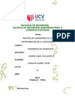 Determinacion de La Viscosidad