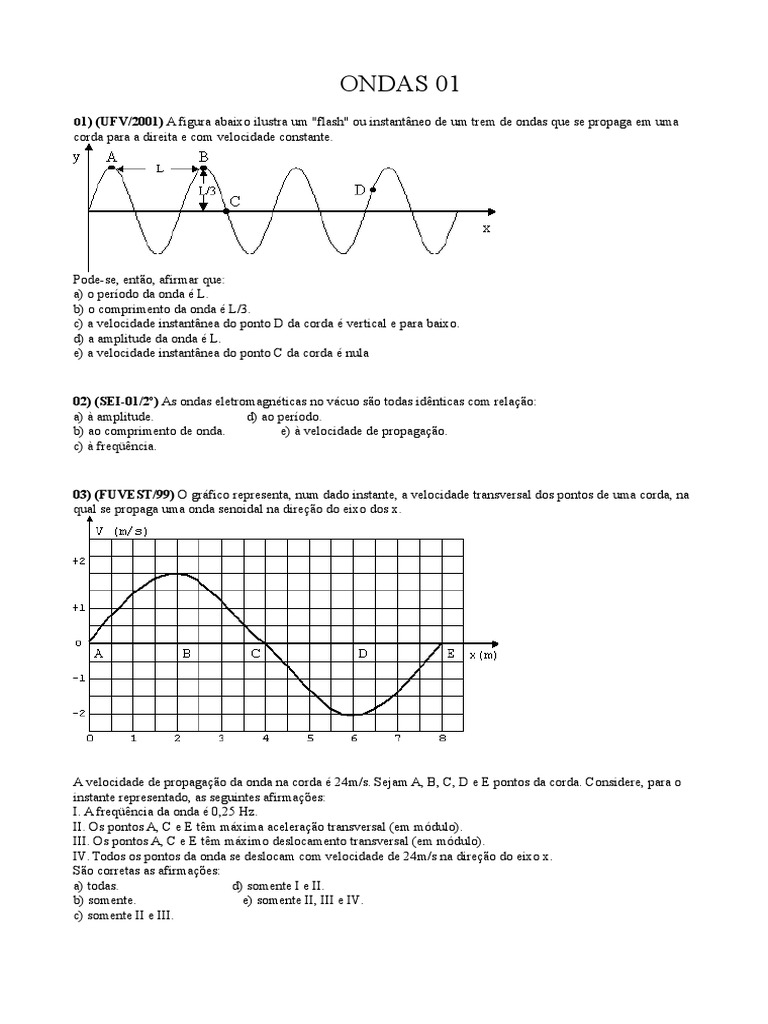 Sobre As Ondas Sonoras Considere As Seguintes Afirmações