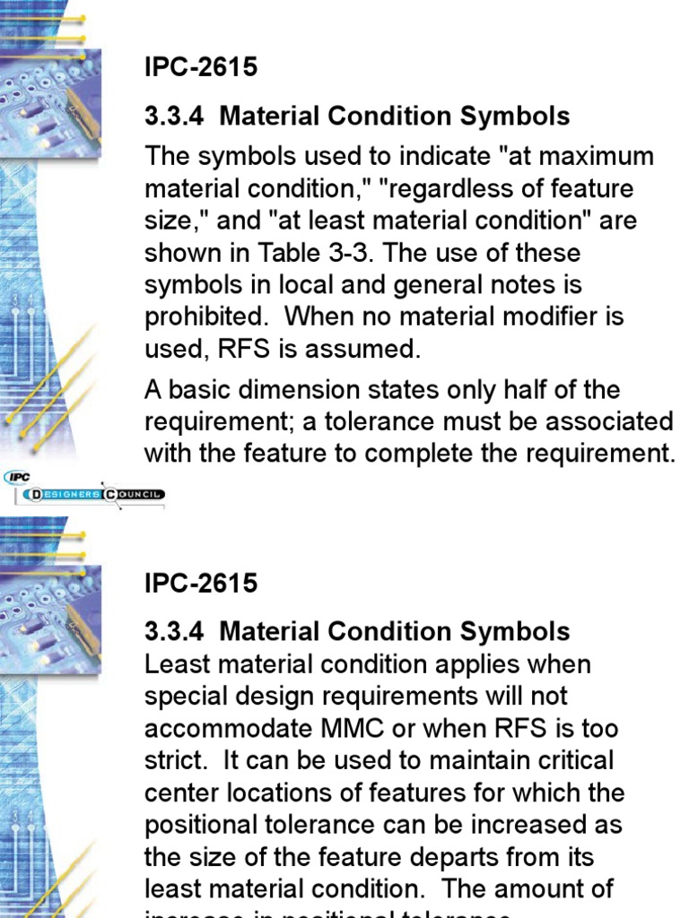 IPC-2615: Material Condition Symbols | PDF | Technology & Engineering