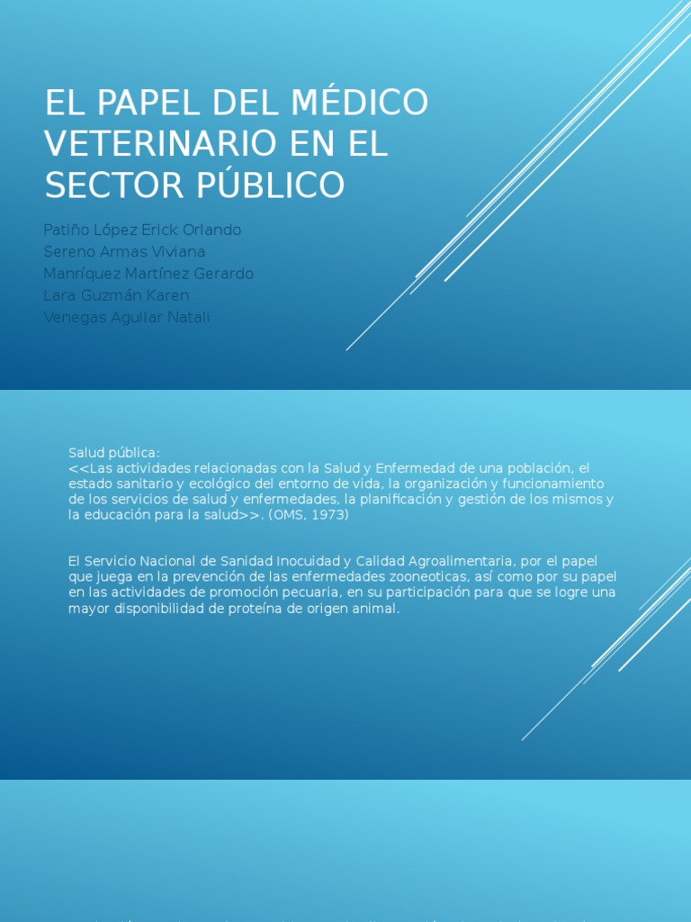 Médico Veterinario y Salud Pública | PDF | Medicina Veterinaria | Medicina