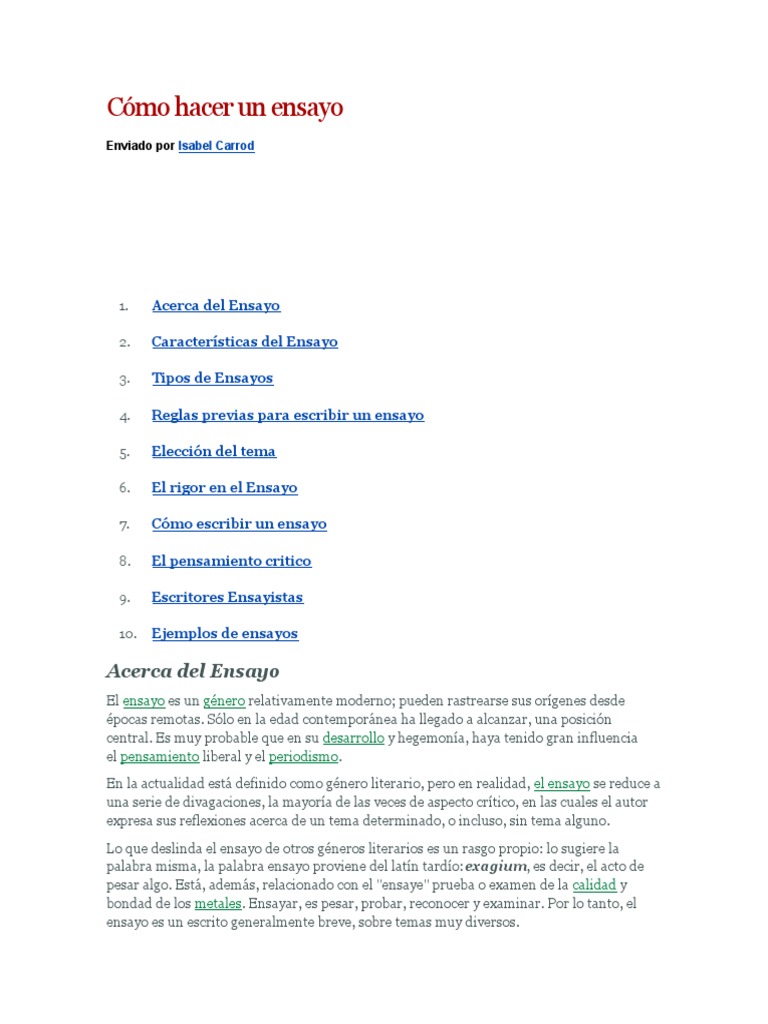 Como hacer un essay perfectamente image