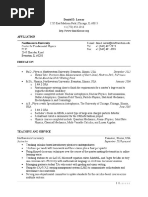 Academic CV