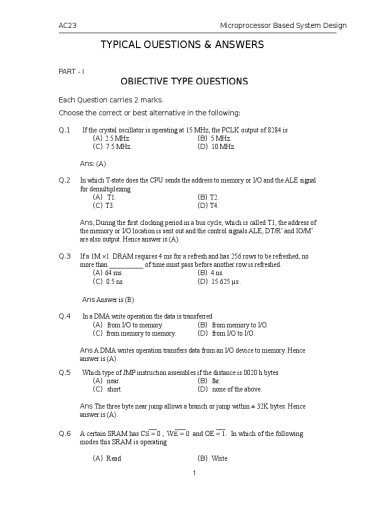 Microprocessor MCQs PDF Analog To Digital Converter Central