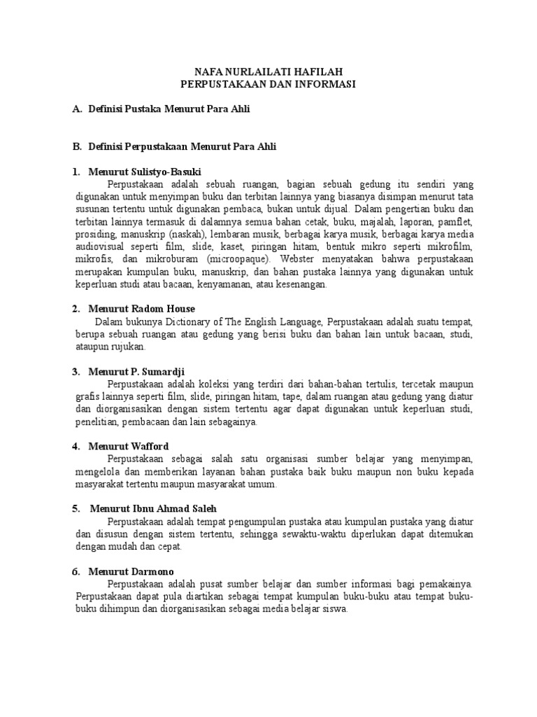 Tugas Penghantar Ilmu Perpustakaan Pdf