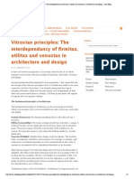 Vitruvian Principles - The Interdependancy of Firmitas, Utilitas and Venustas in Architecture and Design Pui's Blog PDF