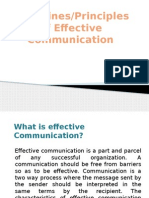 Guidelines/Principles of Effective Communication