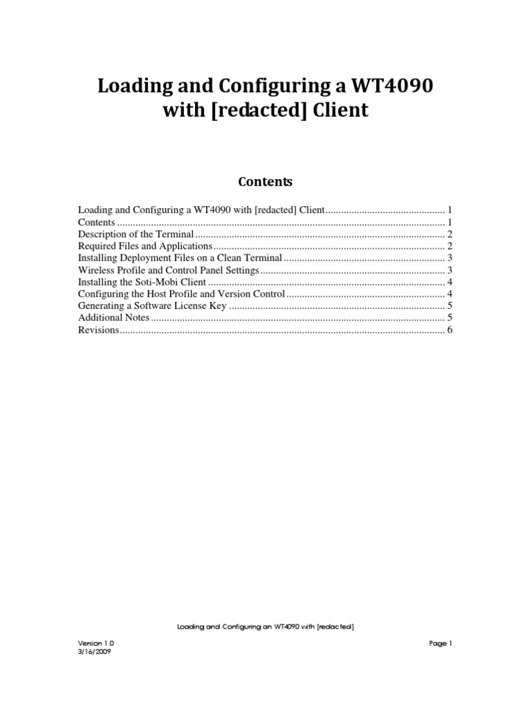 WT4090 SyVox Configuration Guide | PDF | Computer Terminal | Booting