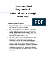 IDAI - Rekomendasi Diagnosis Dan Tata Laksana Alergi Susu Sapi