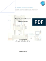 Reporte de La Practica de Mec. de Solidos 1 (Ensayo de Tensión)