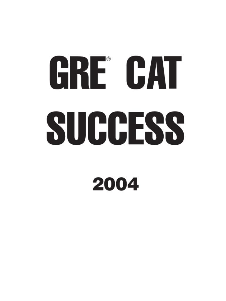 Gre Cat Success Print PDF | PDF | Graduate Record Examinations | Low  Carbohydrate Diet