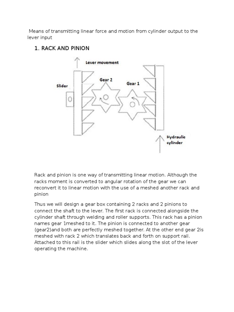 Rack and Pinion Mechanism Design Guide | PDF | Gear | Kinematics