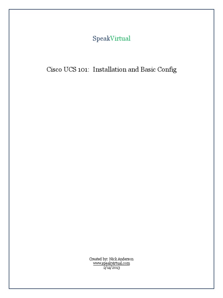 Cisco UCS Installation and Configuration Guide | PDF | Computers