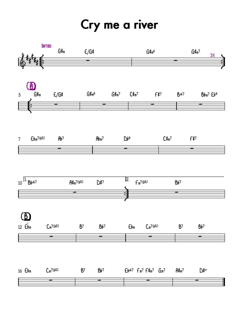 Cry Me A River Pdf