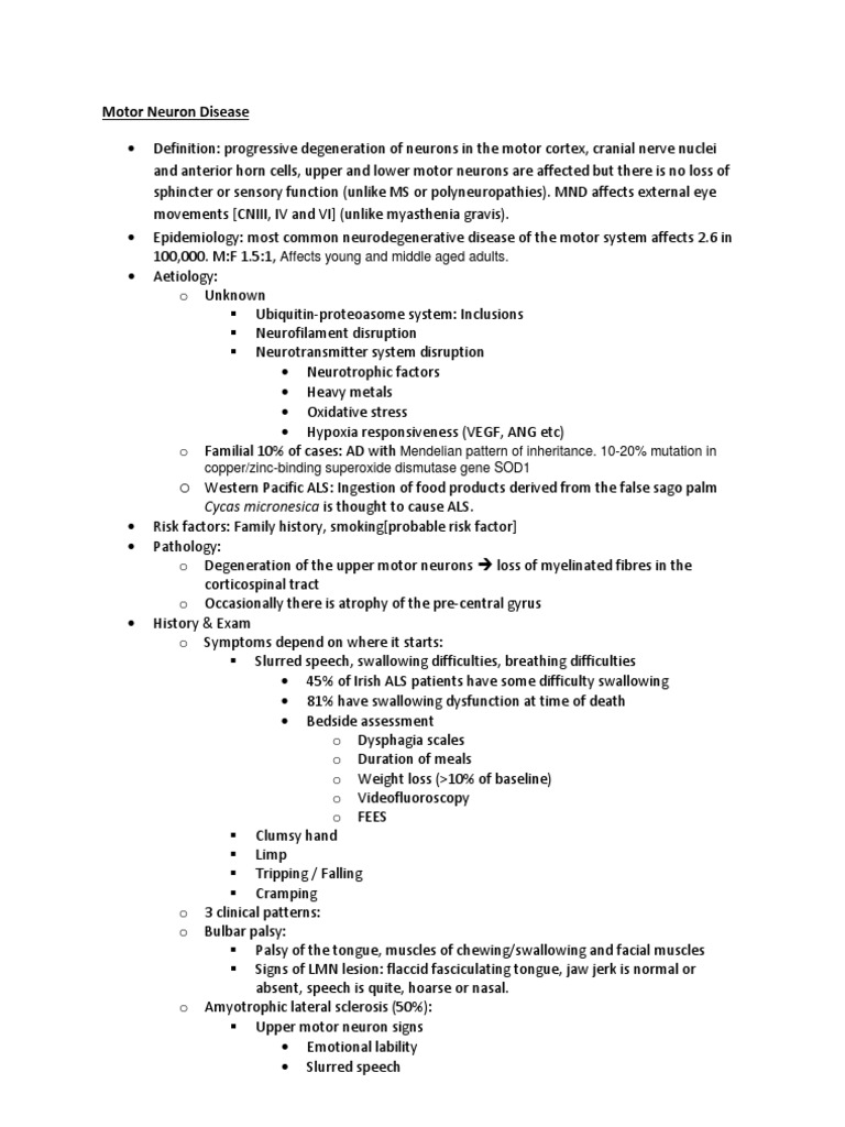 Understanding Motor Neuron Disease | PDF | Amyotrophic Lateral ...