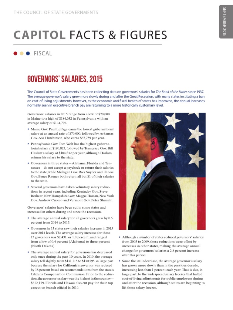 Governors' Salaries, 2015 PDF Salary The United States