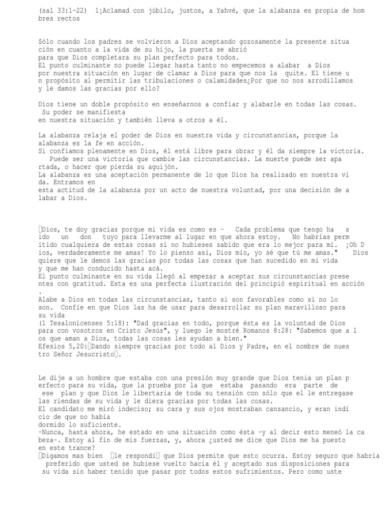 El Poder Transformador de la Alabanza | PDF | Fe | Amor