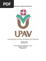 Suma, Resta, Multiplicación y División.