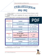 Structura an Scolar Calendar 2014 2015