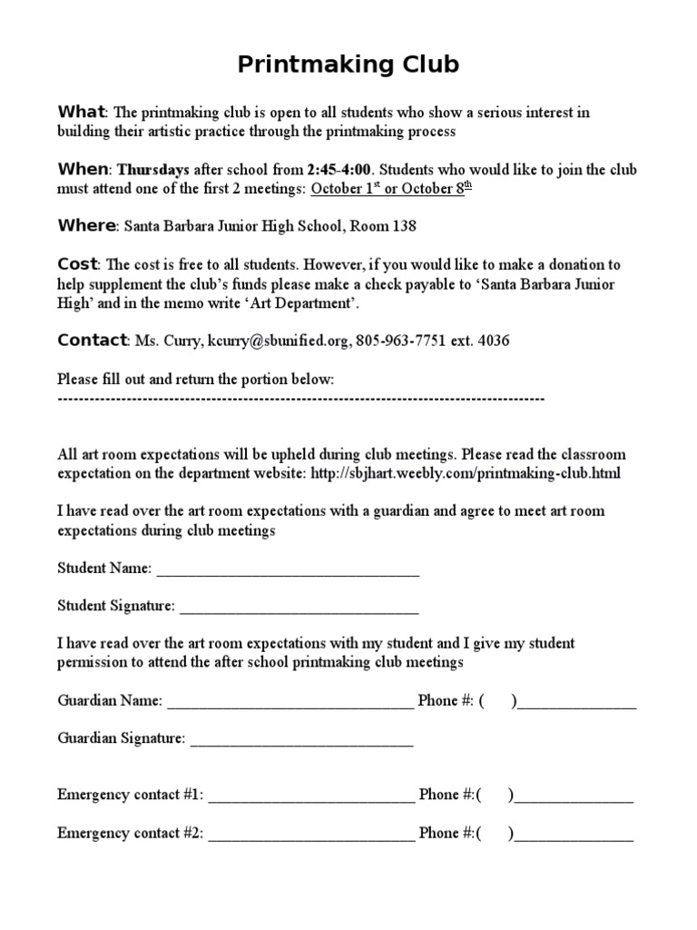 Printmaking Club | PDF