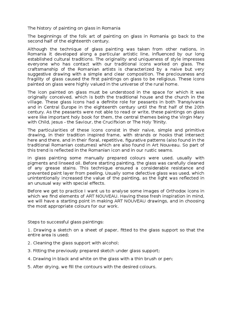 History of Glass Painting PDF Icon Paintings