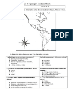 Guía de Repaso para Prueba Historia