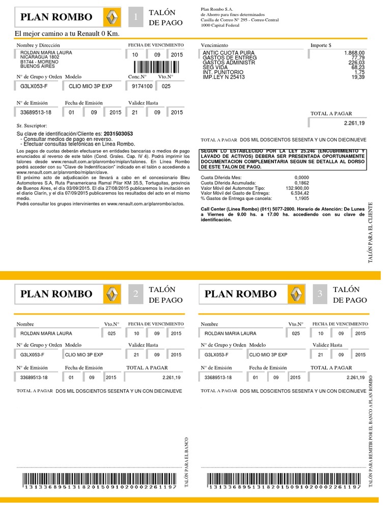 Factura de Auto PDF Business