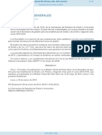Disposiciones Generales: Universidad Del País Vasco