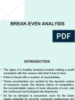 Break Even Analysis