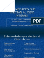 Efermedades Que Afectan Al Oido Interno