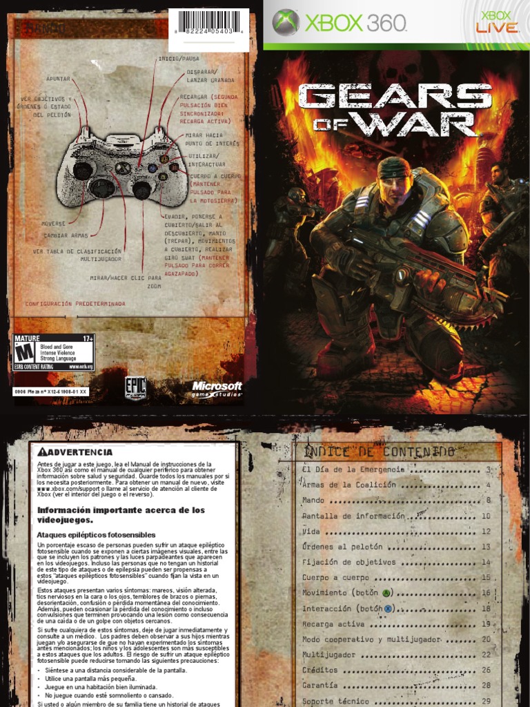 Odia Viaje Resentimiento Manual Gears of War | PDF | Xbox 360 | Microsoft