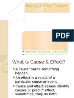 Cause Effect and Classification Essay