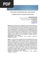 Uma Política de Pesquisa Para a Psicanálise