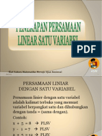 Penerapanpersamaanlinearsatuvariabel Oke