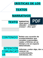 Características de Los Textos Narrativos (Papelografo