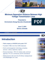 Minimum Separation Distance Between High Voltage Transmission Lines