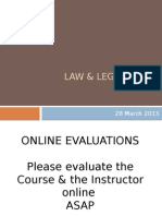 Law & Legal Issues: 28 March 2013