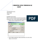 Konfigurasi Mikrotik Untuk Terhubung Ke Client