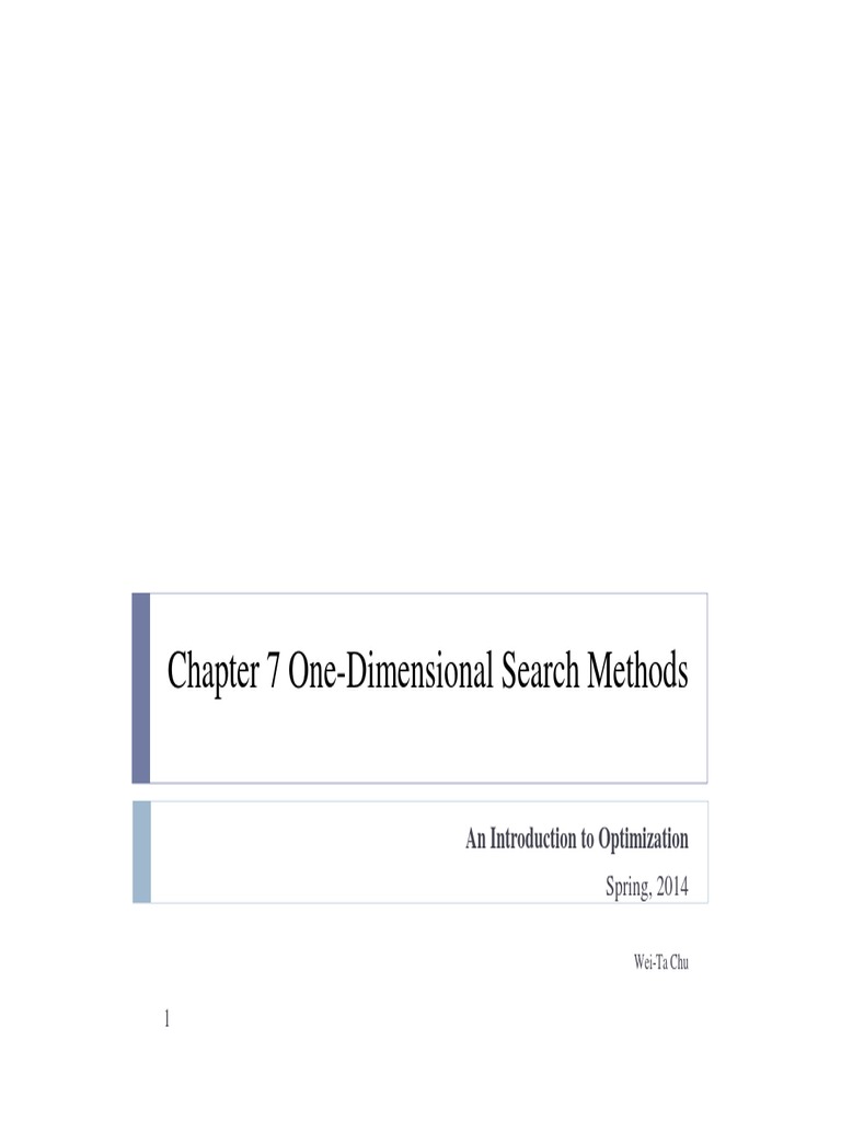 One-Dimensional Search Techniques | PDF | Derivative | Tangent