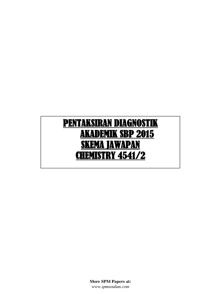 Skema Trial SPM 2015 Chemistry SBP  Redox  Magnesium